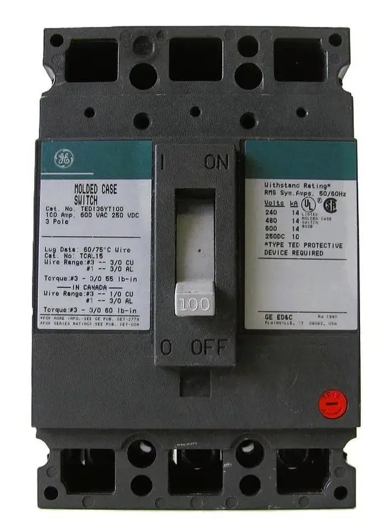Used GE TED136YT100 Circuit Breakers California US | Bay Line Tool #1321452