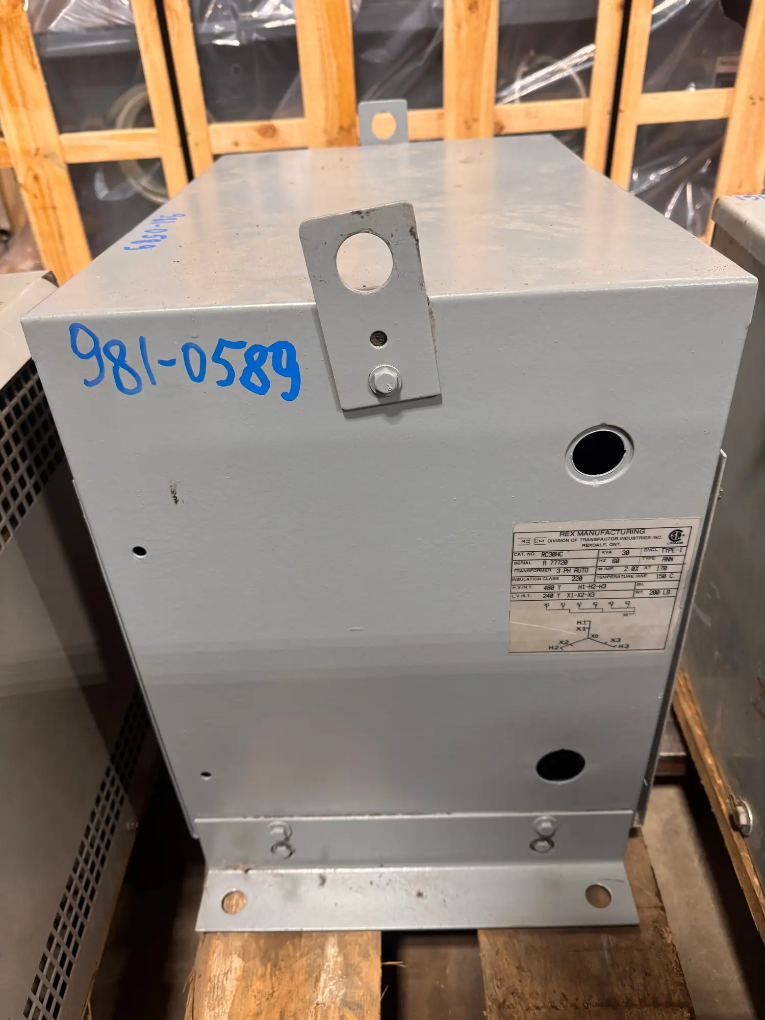 30 KVA - 480V to 240V 3 Phase Auto-Transformer