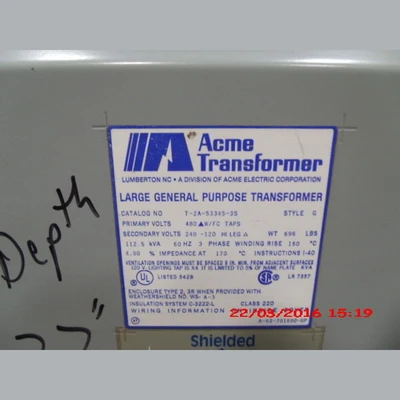 ACME 112.5 kVA Transformer