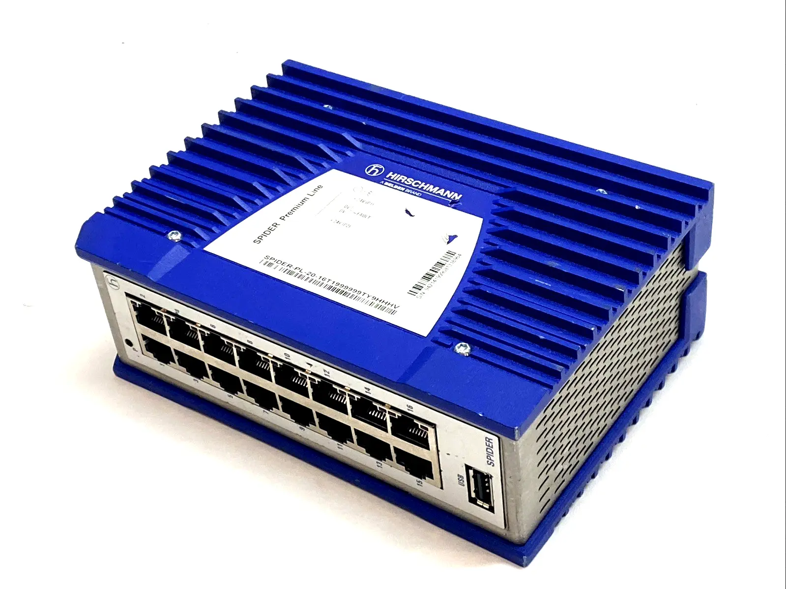 USED HIRSCHMANN 16-PORT 10/100 ETHERNET SWITCH IP40