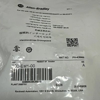 NEW Allen Bradley 100-EM1-00