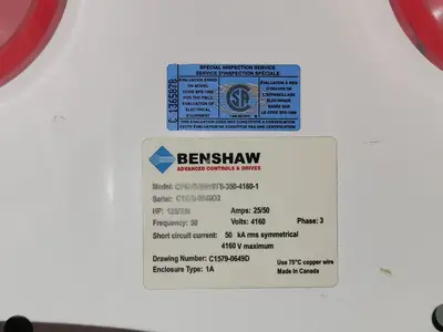 Used BENSHAW CFMVRSM18TS-350-4160-1 Switchgears British Columbia CA | Lenmark #239538