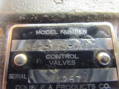 Double A UA2-175-CXIT Hydraulic Unload Valve 500-1000psi 3/4NPT Ports