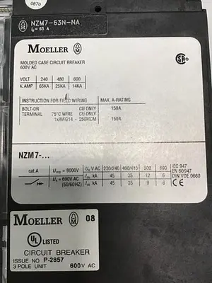 USED MOELLER NZM7-63N-NA