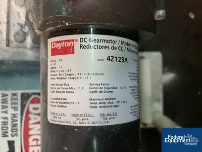 USED DABsco Equipment Inc DABsco Rotary Drum Strip Cooler, Model 9604