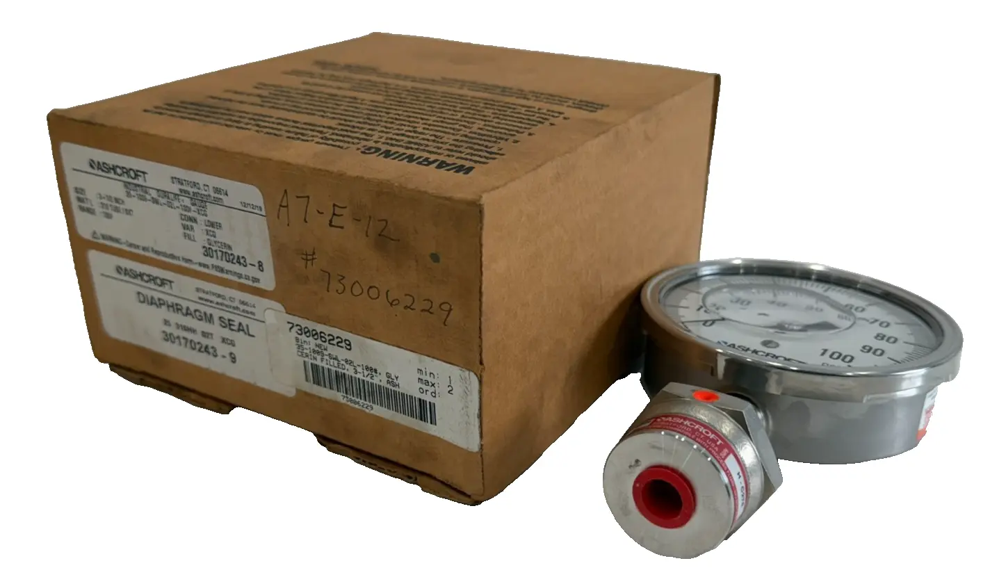 NEW ASHCROFT 35-1009-SWL-02L-100#-XCG GAUGE 351009SWL02L100XCG