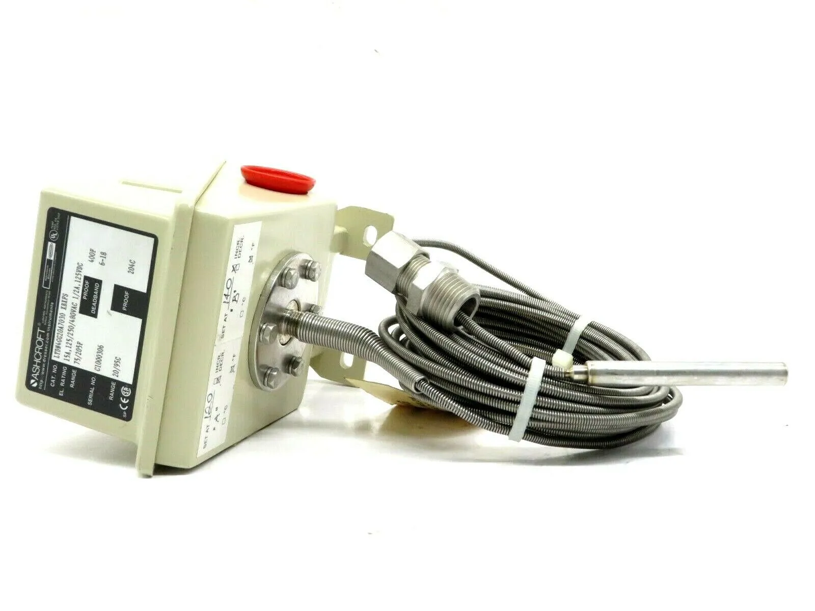 NEW ASHCROFT LTDN4GG20A7030-XBXFS TEMPERATURE SWITCH 390C13414 LTDN4GG20A7030XBX