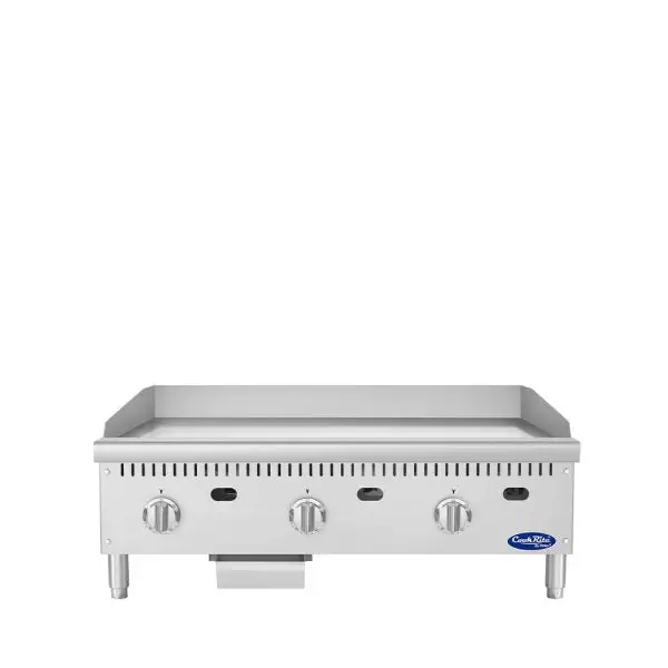 New | in-Stock Atosa New Atosa ATG-3624-C 36" Heavy Duty Thermostatic Gas Griddle - Chrome Plate, 90,000 BTU Commercial Flat Top Griddles Illinois US | Falcon Restaurant Supply #1373645