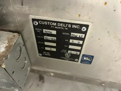 7-0049 Custom Deli Inc. DRW42 Rotisserie Top Oven  and Conventional Bottom Oven