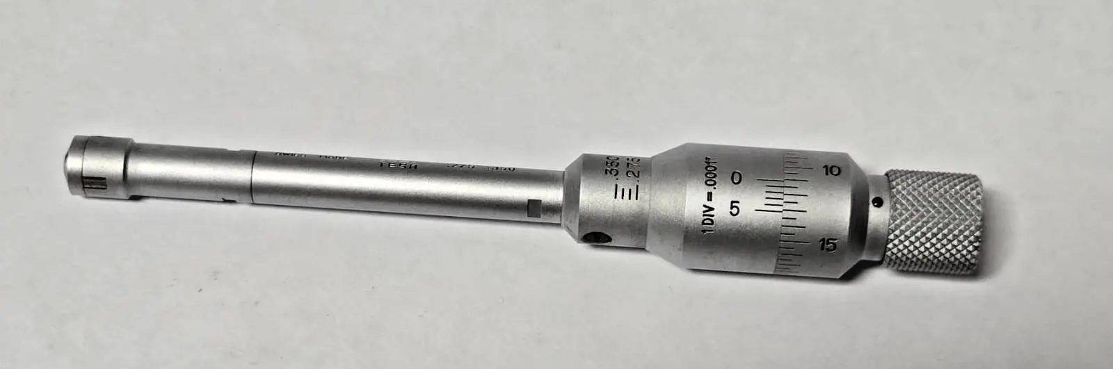Tesa Internal Micrometer .275-.350 Bore Gage, .0001" Graduation Mechanical Bore