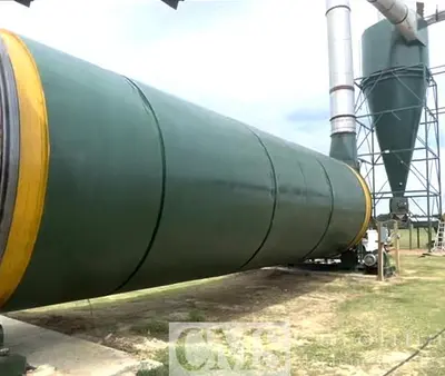 USED HEIL 12X40 TRIPLE PASS DRUM DRYER WITH GAS BURNER