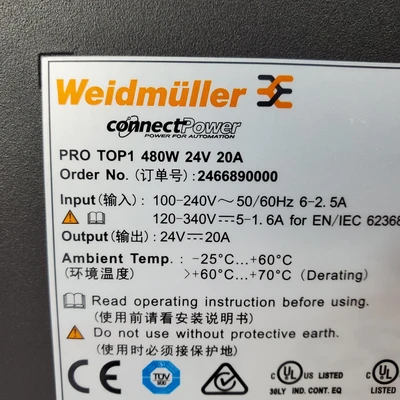 Used Weidmüller 2466890000 Misc Industrial Equipment California US | American Industrial Supply Co. #1460055