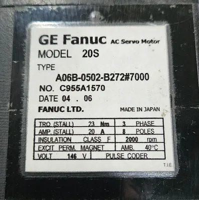 GE FANUC A06B-0502-B272#7000 Servo Motors | Great American Equipment Company (5)