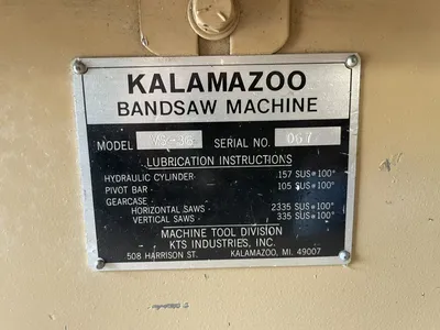 KALAMAZOO VS-36 SAWS, BAND, VERTICAL | Wheeler Machinery Sales (4)
