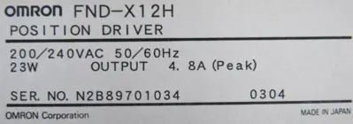 NEW OMRON FND-X12H SERVO POSITION DRIVER FNDX12H