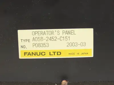 Fanuc A05B-2452-C151 Operator Panel HMI PCMCIA Slot Serial Port E-Stop With Key
