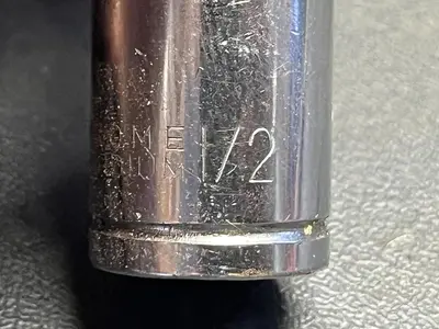 Chrome Vanadium " 6 Point 1/2 Deep Socket