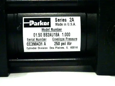 NEW PARKER 01.50-BB2AU18A-1.000 PNEUMATIC CYLINDER 0150BB2AU18A1000