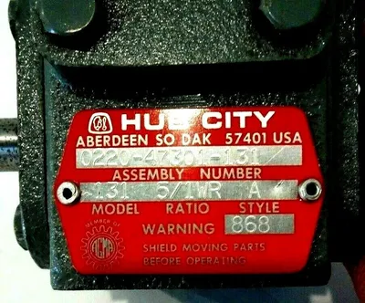 NEW HUB CITY 131 5/ 1WR A