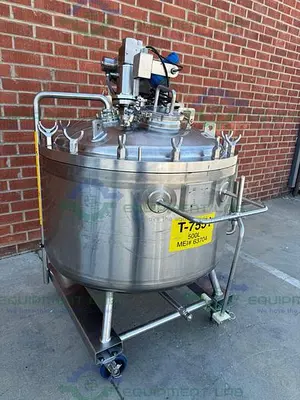USED NORTHLAND 500 LITER STAINLESS STEEL JACKETED REACTOR FV/ 45 PSI W/ 0.5 HP MIXER