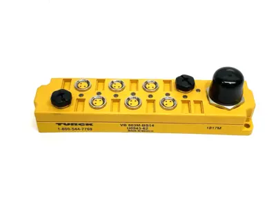 USED TURCK PASSIVE JUNCTION BOX 8-PORT X M8 3-PIN, U0943-62