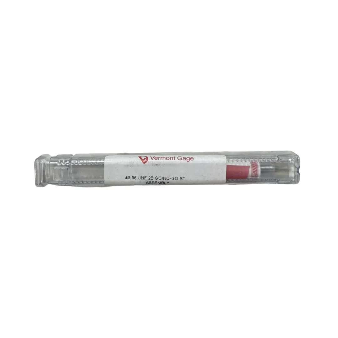 Vermont Gage 3-56UNF Threaded Plug Gage Go (Plus)/No-Go (Minus)