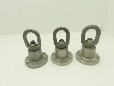 Crosby 5CJ 6-Lug Hoist Hook Adapter Log Roller Fixed Non Swiveling Lot of 3