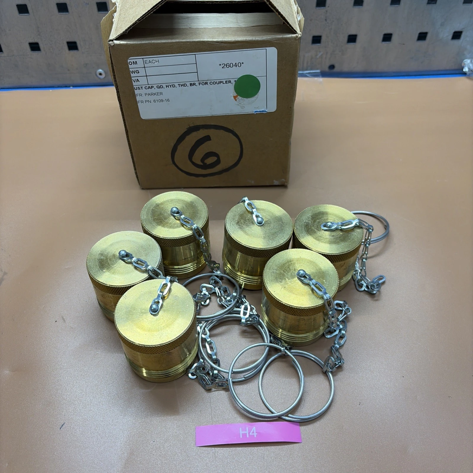 (6) NEW 6109-16 Parker Couplers Fast Shipping! + Warranty
