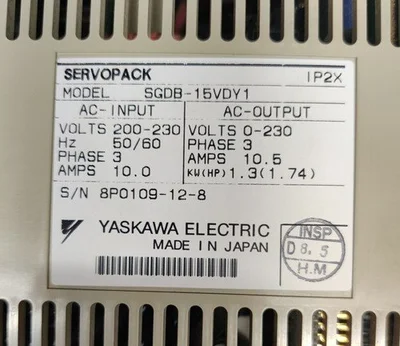 USED YASKAWA YASKAWA SGDB-15VDY1