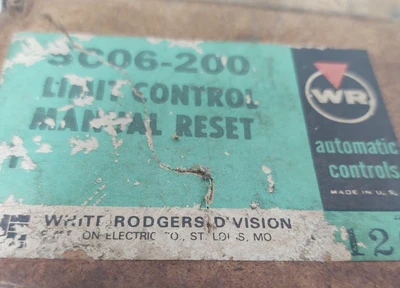 🔥 NOS WHITE ROGERS 8120 LIMIT CONTROL SC06-200