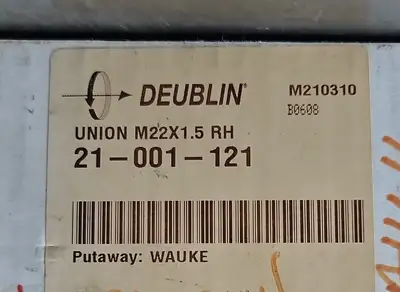 Deublin 21-001-121 rotary union M22 x 1.5 RH loc5C21