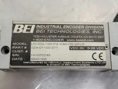 USED BEI TECHNOLOGIES INC. LN-002-100-PZ-C40-D9-28V/5