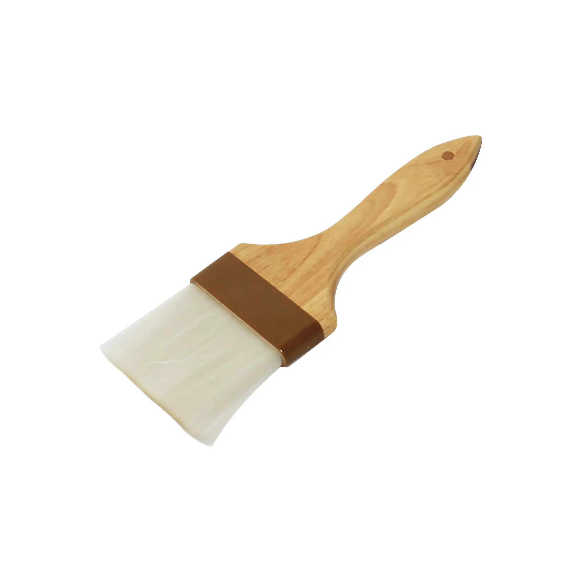 Thunder Group WDPB004N 3" Flat Pastry Brush - Nylon Bristles, Brown Plastic Ferrule, Wood Handle - 12, (each)