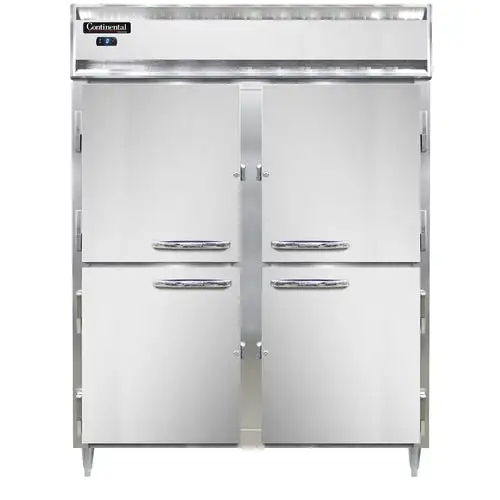 Continental D2FESNSSHD 57" Designer Line Two Section Reach In Freezer, (4) Left/right Hinge Solid Doors, 115v