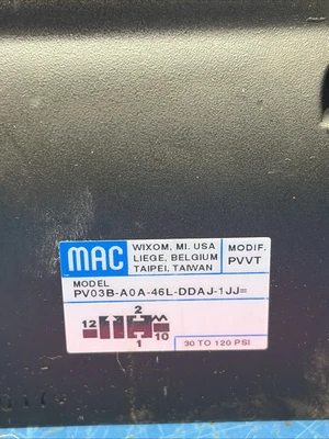 NEW MAC Valves PV03B-A0A-46L-DDAJ-1JJ