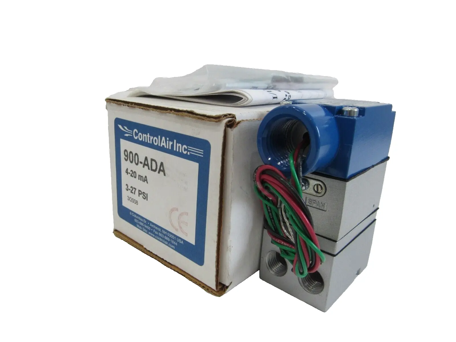 NEW CONTROLAIR INC. 900-ADA 4-20MA 3-27PSI 900ADA
