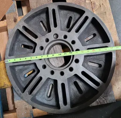 LATHE FACE PLATE, 19-3/4" DIAMETER, A2-8 MOUNT, 4-1/2" THROUGH HOLE, 3" THICKNESS
