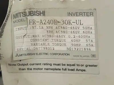 USED MITSUBISHI FR-A240E-30K-UL