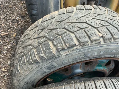 Lot of (1) General Size 205/65R15 Tire on Steel 5-lug Wheel, (1) General 185/60R15 Tire on Steel 5-l...