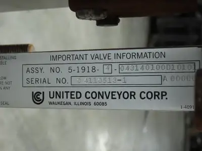 United Conveyor Corp. Bypass Splitter 4" Knife Gate Valve System