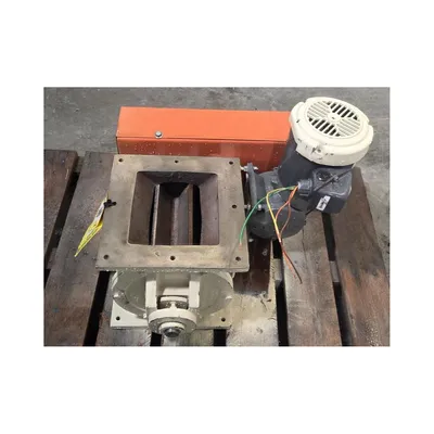 Used 8"x8" Square Horizon Systems Rotary Airlock Valve, Carbon steel