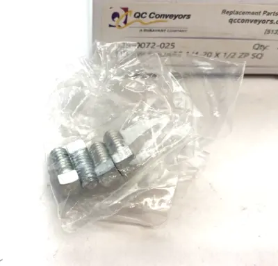 New | in-Stock QC Conveyors Square Set Screw 1/4-20 x 1/2 ZP SQ HSS Nuts & Screws Michigan US | Maverick Industrial Sales #1395926
