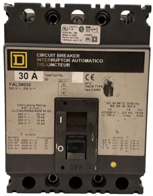 USED SQUARE D FAL36030
