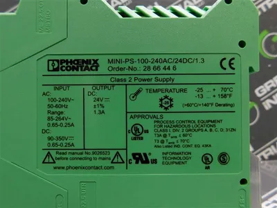 Phoenix Contact MINI-PS-100-240AC/24DC/1.3 Power Supply 28 66 44 6 Used