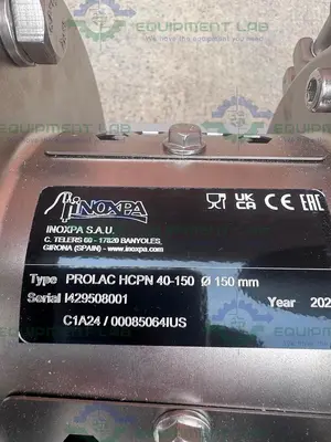 NEW INOXPA INOXPA PROLAC HCPN 40-150 HYGIENIC CENTRIFUGAL PUMP 5 HP MOTOR W/ POWDER HOPPER