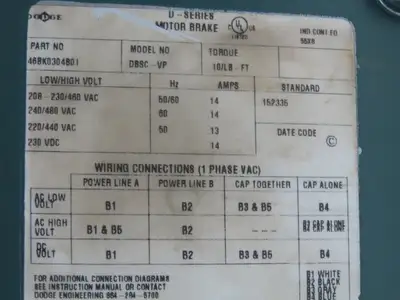 Baldor VEBM3558T-D Inline Gearmotor w/Brake 2Hp 460V 145TC Quantis 42:1 Reducer