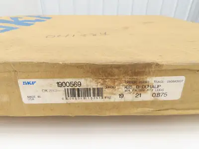 SKF 1900569 Single Lip Oil Seal ID 19" OD 21" Thickness 0.875" Nitrile