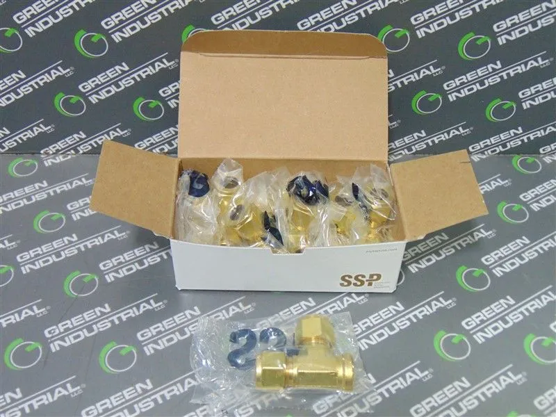 Box of 7 SSP Duolok IBD8FRT6 Female Run Tee Tube Fittings 1/2"x3/8"x1/2" New NIB