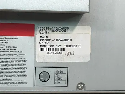 New | in-Stock 2011 BECKHOFF CP780110240010 Automation Control (HMI) Ohio US | HGR 24 #1326024