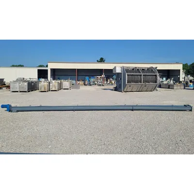 New 6" Dia. X 30 Ft Carbon Steel Industrial Screw Conveyor Auger with Drive